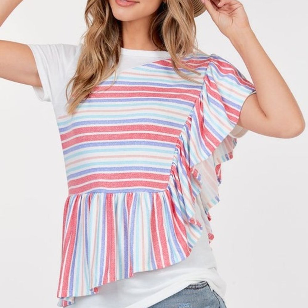 Multi Color Layered Look Top - Picture 4 of 5